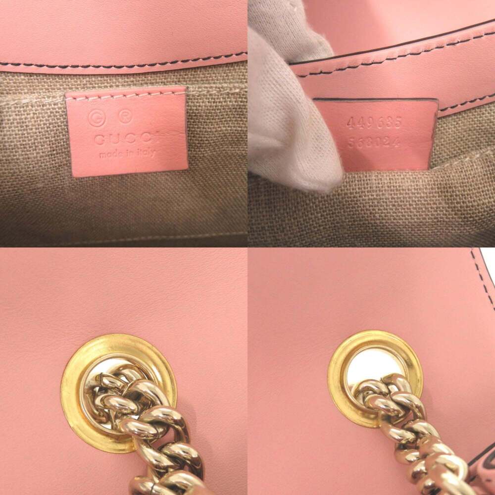 GUCCI Authentic Pink Leather Shoulder Bag - Picture 9 of 10